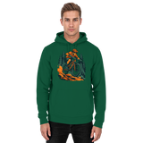 Arvenzo Dirt Rush hoodie in bottle green, unisex front view showing the casual hoodie with a simple design.