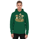 Arvenzo Forest Floor Hoodie in bottle green, front view showing a unisex hoodie with forest-themed design and comfortable fit.