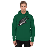 Arvenzo Swift Dive hoodie in bottle green, unisex front view showing soft fabric and classic hoodie design.