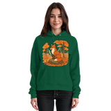 Unisex Ember Trail Hoodie by Arvenzo in bottle green, front view showing a casual hoodie with a relaxed fit.