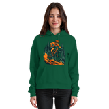 Arvenzo Dirt Rush hoodie in bottle green, front view, unisex casual hoodie with a simple design and comfortable fit.