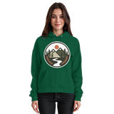 Unisex bottle green hoodie by Arvenzo with a front design, casual style, and soft fabric for comfortable wear.