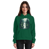 Arvenzo Fall Creek Hoodie in bottle green, unisex front view showing soft fabric and comfortable fit.