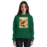 Front view of Arvenzo Calm Shore Hoodie in bottle green, a unisex hoodie with a simple, relaxed fit and soft fabric.