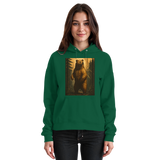 Arvenzo Deep Timber Hoodie in bottle green, front view of a unisex casual hoodie with a simple design.