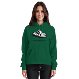 Arvenzo Summit Point Hoodie in bottle green, front view, unisex casual hoodie with a simple design.