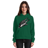 Arvenzo Swift Dive hoodie in bottle green, front view showing unisex relaxed fit and simple design, casual and comfortable style