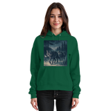 Arvenzo Pack North hoodie in bottle green, unisex hoodie with front design, casual style, and comfortable fit.
