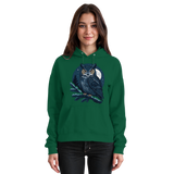 Arvenzo Night Watch hoodie in bottle green, front view of a unisex hoodie with a simple design and comfortable fit.