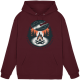Unisex burgundy Star Map hoodie by Arvenzo featuring a front design with star constellation pattern and comfortable fit.