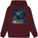 Front view of Arvenzo Pack North unisex hoodie in burgundy with a simple design and comfortable fit.