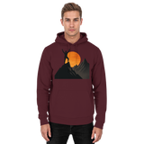 Front view of Arvenzo Bold Ascent unisex burgundy hoodie, featuring a simple design and comfortable fit.