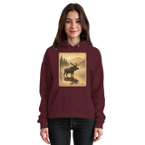 Front view of Arvenzo Calm Shore Burgundy Hoodie for men and women, made of soft fabric with a relaxed fit.