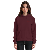 Front view of Arvenzo Pure Ground unisex burgundy hoodie, casual hoodie with a simple design and comfortable fit.