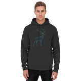 Front view of Arvenzo Mist Crown hoodie in deep black, unisex design with a simple, stylish fit and minimal branding.