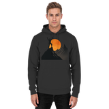 Black unisex Arvenzo Bold Ascent Hoodie displayed from the front, showcasing a simple, comfortable hoodie design.