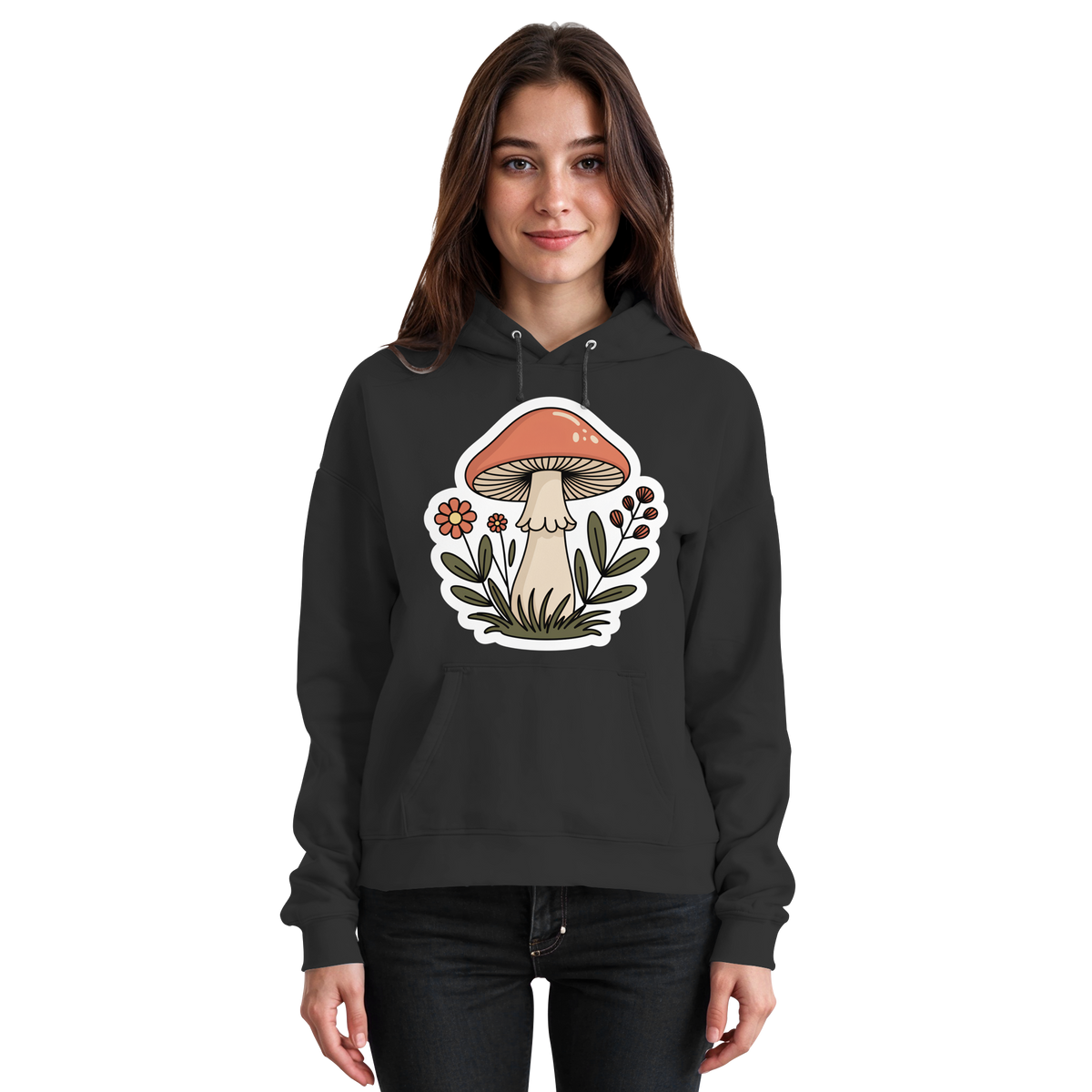 Black unisex hoodie from Still Roots by Arvenzo, featuring a front basic design and comfortable fit.