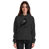 Front view of Arvenzo Dark Raven Hoodie, a basic unisex hoodie in deep black with a casual fit.