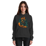 Black Arvenzo Dirt Rush hoodie, unisex front view showcasing a comfortable, casual hoodie with a simple design.