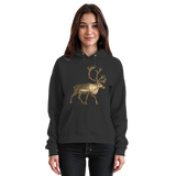 Black Arvenzo Tundra Walk hoodie front view, unisex hoodie with a simple design and comfortable fit.