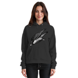 Front view of Arvenzo Swift Dive hoodie in deep black, unisex design with a simple, clean style and comfortable fit.