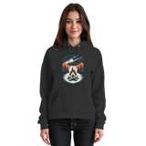 Black unisex Star Map Hoodie by Arvenzo showing a celestial star pattern on the front.