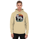 Unisex desert sand hoodie by Arvenzo with a front design, casual style, and comfortable fit, perfect for everyday wear.