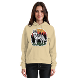 Unisex desert sand hoodie by Arvenzo with a front basic design, soft fabric, and a comfortable fit.