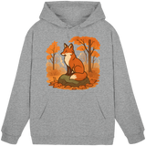 Arvenzo Ember Trail hoodie in heather grey, unisex front view showing cozy, casual hoodie with a simple design.