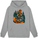 Front view of Arvenzo Dirt Rush hoodie in heather grey, unisex design with a simple, casual fit and clean style.