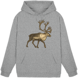 Unisex Heather Grey Arvenzo Tundra Walk Hoodie, front view showcasing a casual, comfortable hoodie with a simple design.