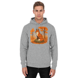 Unisex Heather Grey Ember Trail Hoodie by Arvenzo, front view showing simple design and comfortable fit.