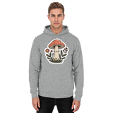 Unisex Heather Grey Arvenzo Still Roots hoodie front view, casual hoodie with simple design and cozy fabric.