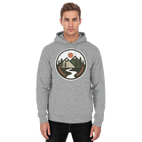 Unisex Heather Grey Arvenzo Open Ground hoodie with front design, casual fit, and comfortable fabric for everyday wear.