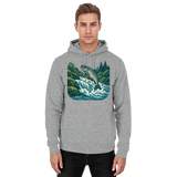 Unisex silver Heather Grey hoodie from Arvenzo with a front design, casual style, and comfortable fit.