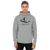 Unisex Heather Grey Summit Point Hoodie by Arvenzo showing front view with hood and casual fit.