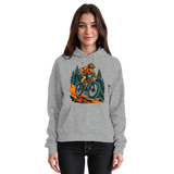 Unisex Heather Grey Dirt Rush Hoodie by Arvenzo, front view showing classic hoodie design and drawstrings.