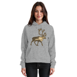 Unisex Heather Grey Tundra Walk Hoodie by Arvenzo, front view showing classic hoodie design with drawstrings and soft fabric.