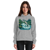 Unisex Heather Grey Silver Run hoodie by Arvenzo, front view showing minimalist design and comfortable fit.