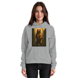Front view of a Heather Grey Arvenzo Deep Timber unisex hoodie with a simple design and a comfortable fit.