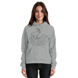 Unisex Heather Grey Cliff Edge Hoodie by Arvenzo featuring a front design and comfortable fit, ideal for casual wear.