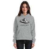 Unisex Heather Grey Summit Point Hoodie by Arvenzo featuring a front view with a simple, casual design and a hood.