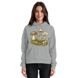 Unisex Heather Grey Forest Floor Hoodie by Arvenzo, front view showing simple design and comfortable fit.