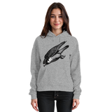 Unisex Heather Grey Swift Dive Hoodie by Arvenzo, front view showing a casual, comfortable hoodie with a simple design.