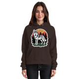 Unisex Arvenzo Lone Dusk hoodie in hot chocolate color, front view showing casual style and comfortable fit.