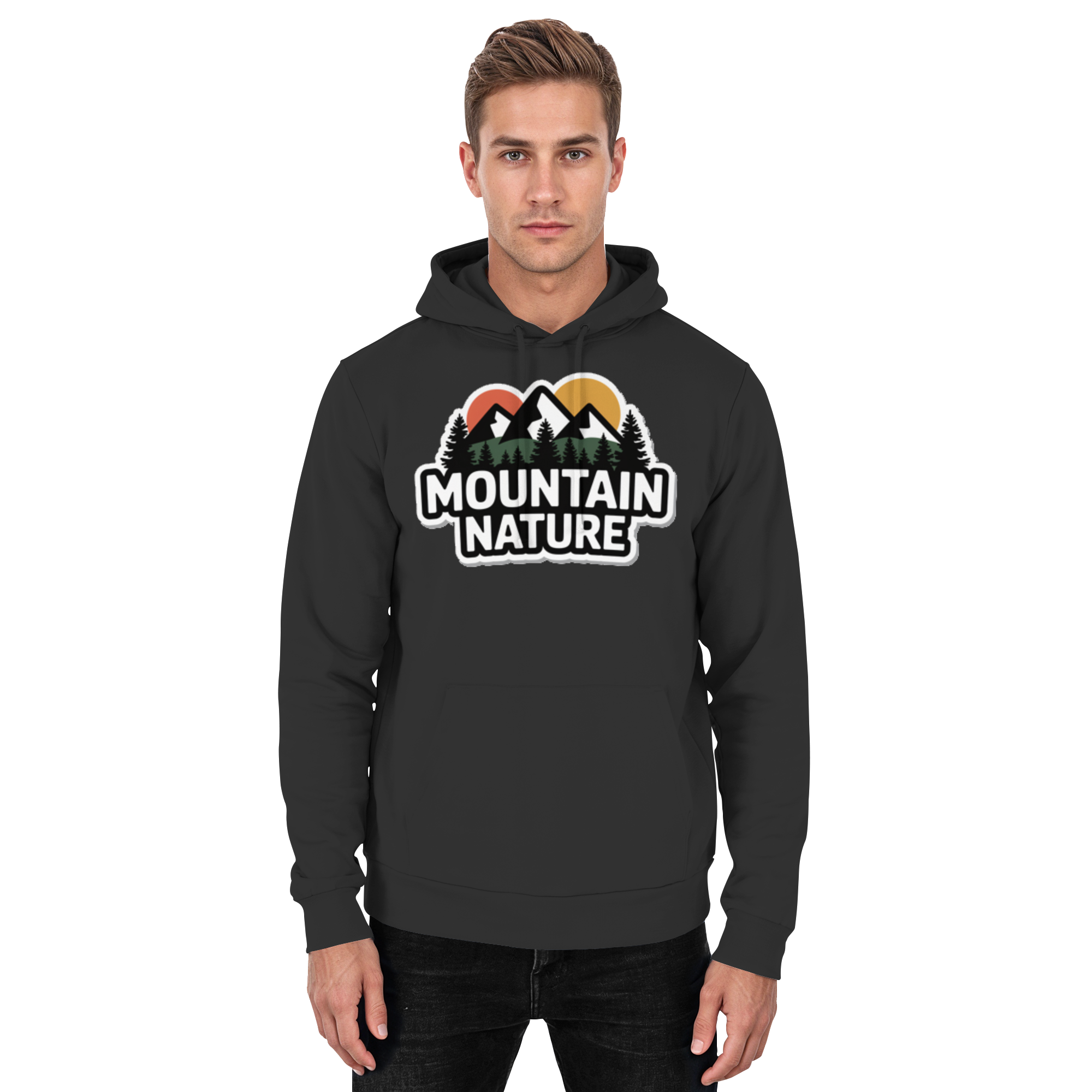 Mountain nature - Basic Unisex Hoodie - Arvenzo