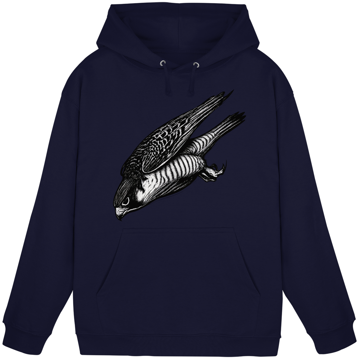 Arvenzo Swift Dive unisex hoodie in navy with a front basic design, made from comfortable hoodie fabric.