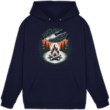 Unisex navy Star Map Hoodie by Arvenzo featuring a front design with celestial star map print on a cozy hoodie.