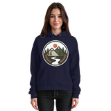 Front view of Arvenzo Open Ground unisex hoodie in navy with a simple design and comfortable fit.