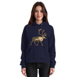 Front view of Arvenzo Tundra Walk hoodie in navy, unisex design with a cozy fit and simple style, perfect for casual wear.